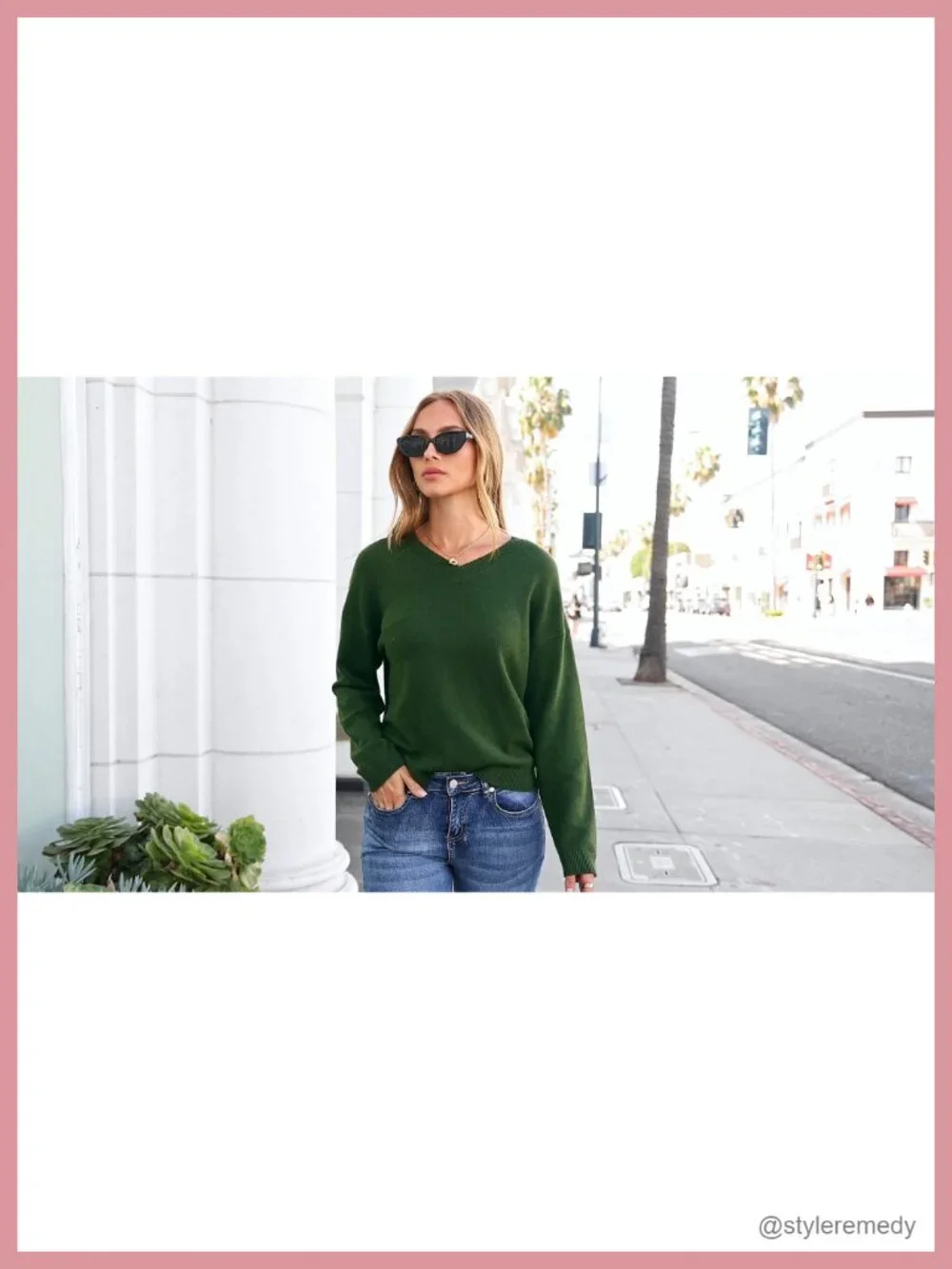 Women's Cozy V-Neck Chunky Knit Pullover Sweater Long Sleeve Stretchy Soft Warm
